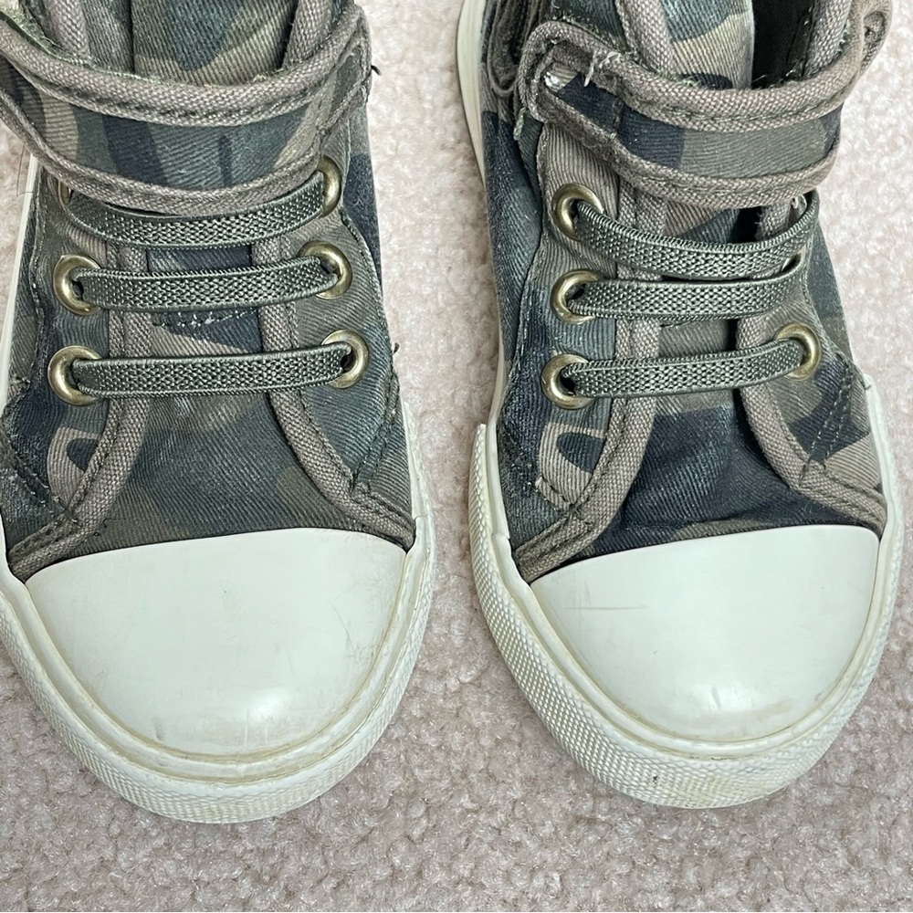 Joe Fresh Hi-Top Green Camo Unisex Sz 8 - Picture 3 of 12
